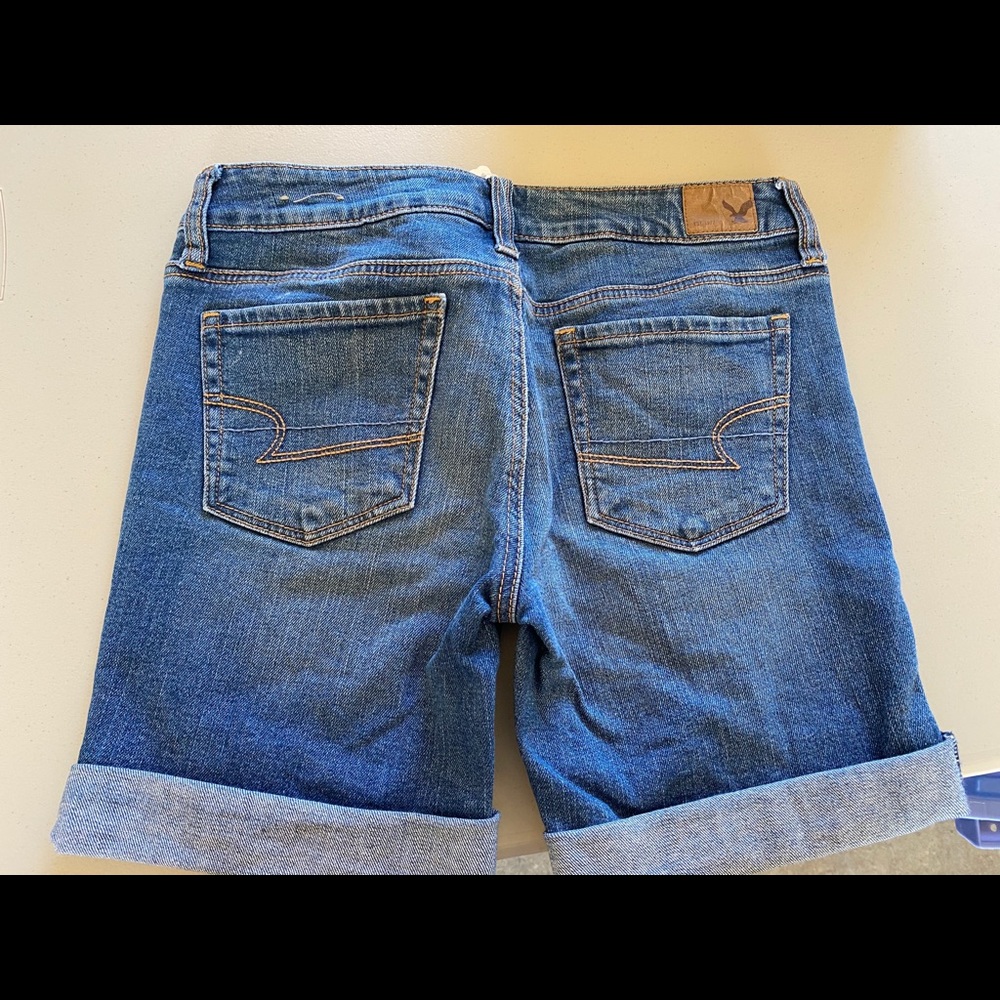 American Eagle stretch denim shorts size 4